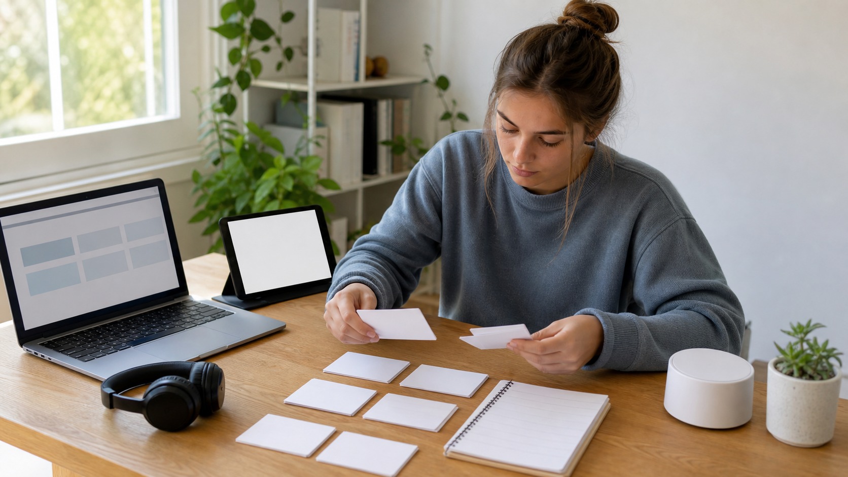 Online learning scene for best study techniques for long-term retention