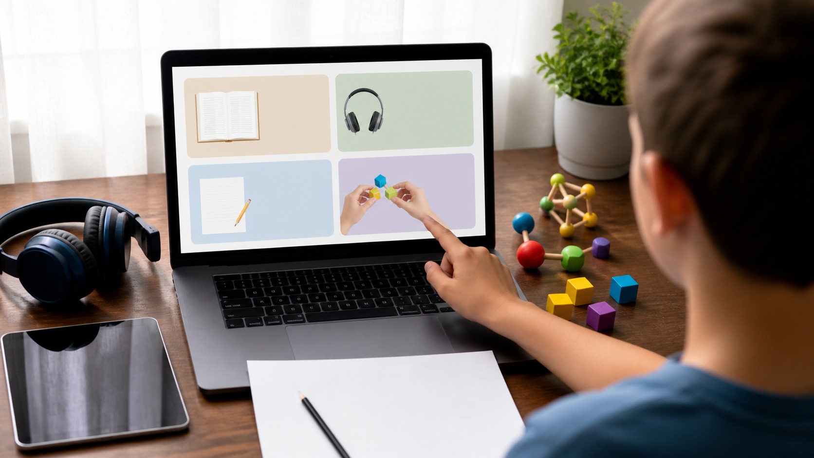 Online learning scene for visual, auditory, reading, and kinesthetic learning: what’s the difference?