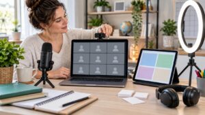 Online learning scene for essential tools every virtual classroom needs