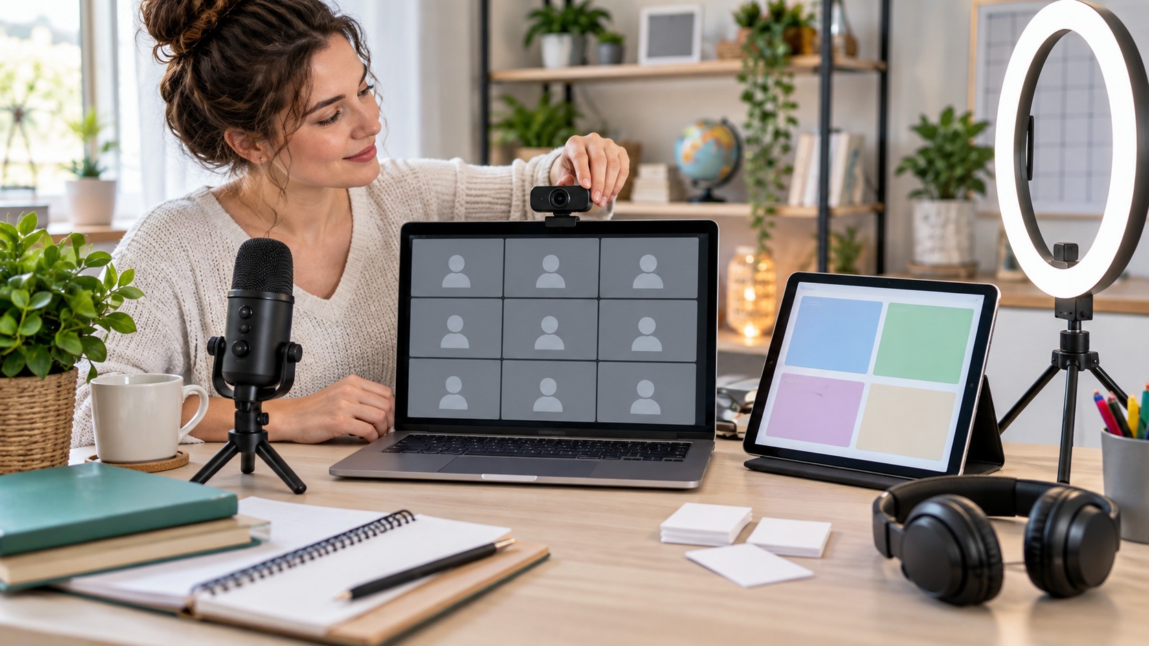 Online learning scene for essential tools every virtual classroom needs