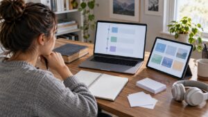 Online learning scene for how technology changed the way students learn